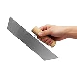 Magnesium Concrete Finishing Float, Beveled Blade with Durable Wood Handle, Hand-Held Tool for Perfectly Smooth Concrete Surfaces (Sliver, 7.87