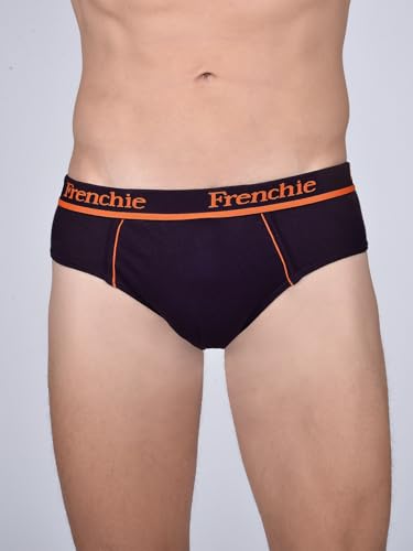 Image of Frenchie VIP Pro Mens 100% Cotton Brief with Outer Elastic Ultrasoft Waistband Briefs Combo for Mens, Assorted