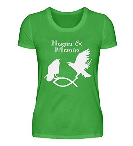 T-shirt pour femme Hugin & Munin vêtement imprimé corbeau taille XL coton