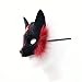 HAOAN Therian Fox Cat Mask Fur Animal Half Face Gem Masks Costume Props for Halloween Christmas Cosplay