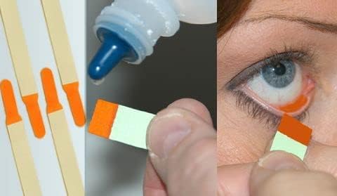 Medovia Fluorescein Sodium Ophthalmic Strips for eye diagnosis | PH Test Strip | fluorescent strips | 100 Strips in One Box 3
