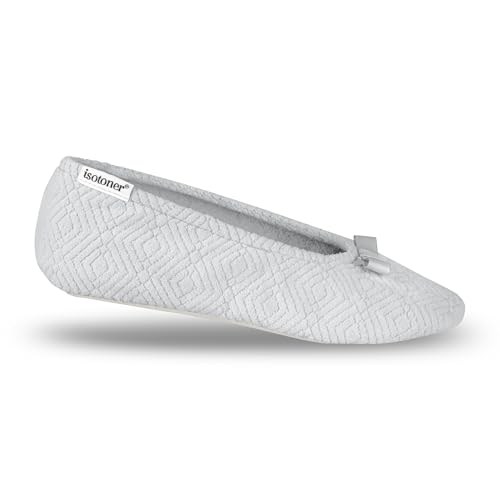 Image of isotoner Women's Diamond Microterry Ballerina Slippers
