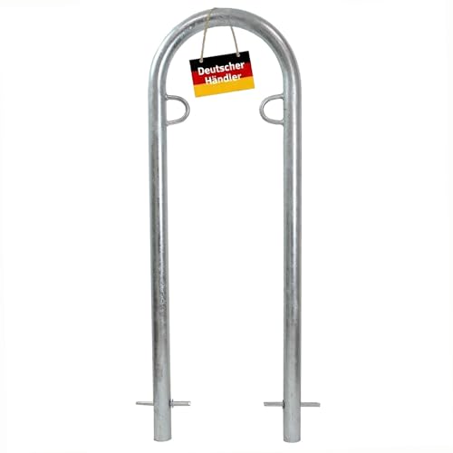 Baumarktplus TRUTZHOLM Fahrradanlehnbügel Fahrradständer 111,5x40cm Anlehnbügel Anlehnständer Poller Ständer feuerverzinkt Fahrradständer Fahrrad Ständer Rad Baumschutzbügel Bike
