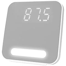 HANNLOMAX HX-152CR Alarm Clock Radio, PLL AM/FM Radio, Digital Clock with Dual Alarm, Night Light. Grey