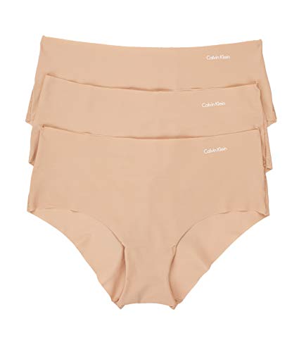 Calvin Klein Invisibles Hipster 3-Pack, L, Light Caramel