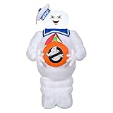 National Tree Company Inflatable Decoration, White, Ghostbusters Marshmallow Man, Self Inflating, Plug In, Halloween Collection, 42 Inches