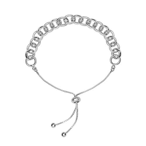 Charmsy 925 Sterling Silver Sliding Bolo Bracelet for Women | Women's Italian Handmade Adjustable Bolo Bead Ball Slider Bracelet4
