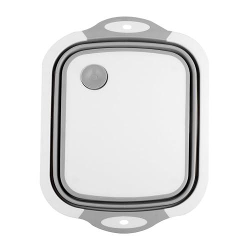 Sosoport 多機能折りたたみまな板 水切りバスケット付き 環境配慮素材使用 キッチン収納節約 野菜洗い排水兼用 家用調理道具