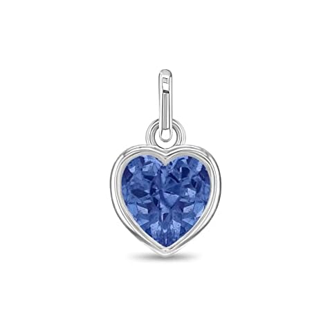 In Season Jewelry Blue Topaz Heart Charm Cover