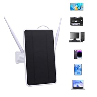 Yechiry Router WiFi Esterno, Router Modem LTE 4G a Energia Solare con Slot della Scheda SIM e Pannello Solare 6W, Copertura WiFi 50m, Antenne Staccabili (Versione UE)