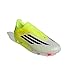 adidas Unisex-Adult F50 League Laceless Firm Ground/Multi Ground, Team Solar Yellow/Black/Lucid Red, 9