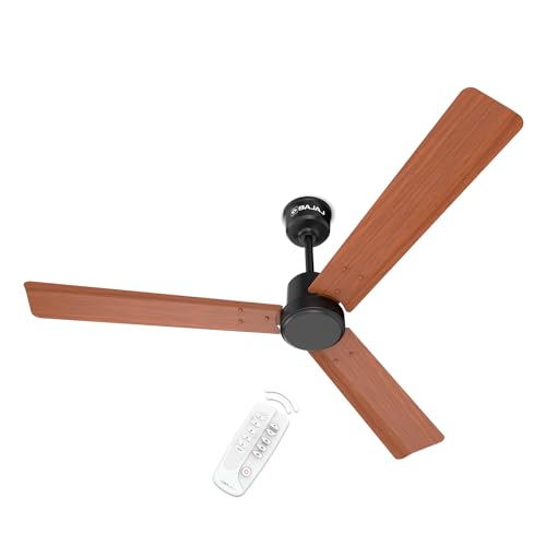 Bajaj Classico Sleek Plus 5S 1200MM (48”) BLDC Ceiling Fan with Remote | BEE 5 Star Rated Energy Efficient | Power Saving | Sleek Compact Design | Hig