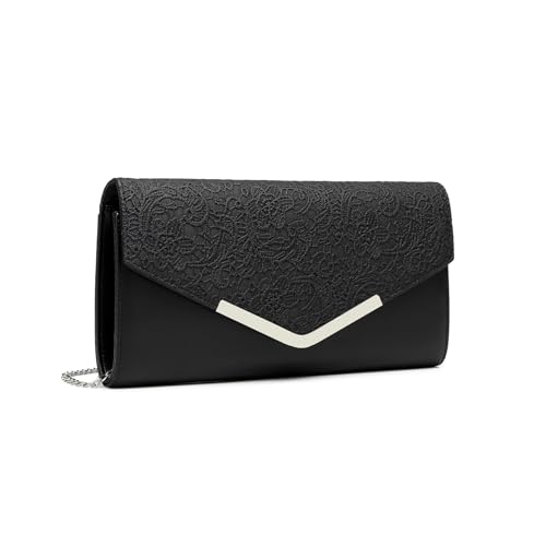Miss Lulu Bolso Bandolera Elegante con Cadena Dorada para Mujer - Bolso de Noche Perfecto para Navidad, Bodas y Eventos Especiales Miss Lulu Bolso Bandolera Elegante con Cadena Dorada para Mujer - Bolso de Noche Perfecto para Navidad, Bodas y Eventos Especiales