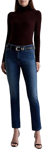 AG Adriano Goldschmied Women's Mari Mid Rise Slim Straight Jean in Epilogue