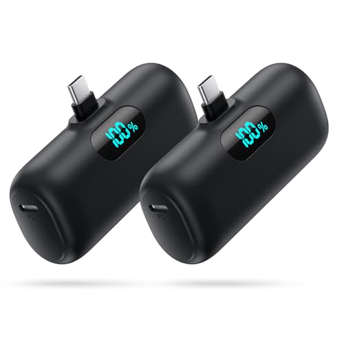 Image of [2 Pack]Portable Charger Power Bank for iPhone 17 /16 /15,Mini USB C Portable Power Bank 5500mAh Fast Charging Battery Pack Travel Essentials for iPhone 15 /16 /17 Plus /17 Pro /17 Pro Max,Samsung Android