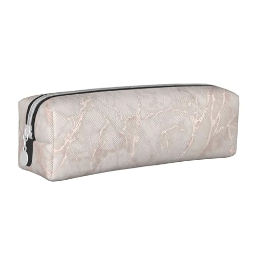 in marmo Astuccio per matite per penne per portatile con astuccio cosmetico con cerniera stampato rosa oro pelle