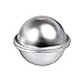 Produktbild NiceButy Kreative Badewanne Bomb Kugel Mold Badewannenständer fizzies Aluminiumform Halbkreis-Kuchen-Form 2 Stück Schwarz DIY Tools
