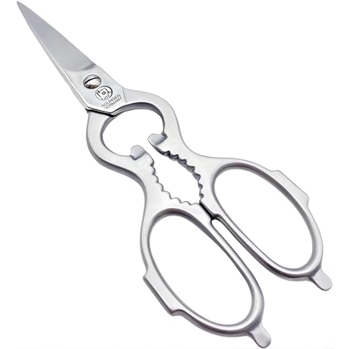 NTS-Solingen Ciseaux de cuisine forgés inoxydables pour droitiers et gauchers | 20 cm – 8,0