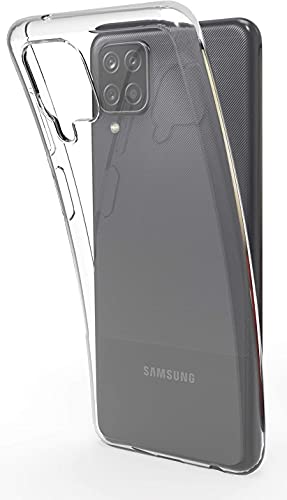 Captor Cover Trasparente per Samsung Galaxy A12/M12, Custodia TPU in Silicone Flessibile Morbida e Sottile, Protezione di Alta Qualità con Bordo Rialzato per Schermo e Fotocamera