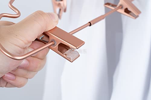 Koobay Metal Hangers Baby Clothes 12.5" Rose Gold Clips Hanger Children Kids Pants Hanger Display And Storage (30) #TOP4