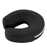 Uenjoy Foam Face Cradle Cushion Pillow Pad for Massage, Facial Care, Headrest Cushion Soft PU and High-density Foam Sponge Inside, Black