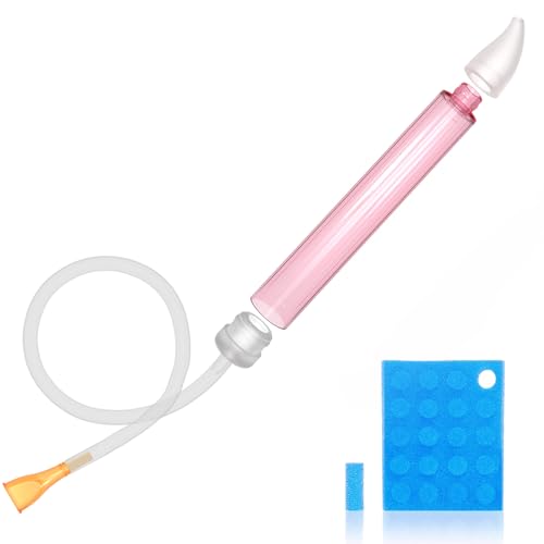 Image of Baby Nasal Aspirator with 24 Filters & Soft Silicone Tip - Sealed Design for Newborns, Infants, Toddlers - BPA-Free, Hand Washable - Safe & Hygiene Nasal Sucker