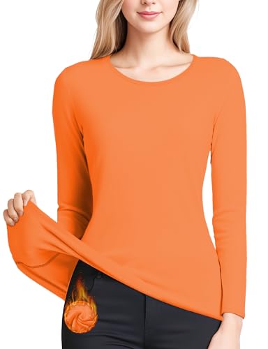 Image of Women's Long Sleeve Thermal Underwear Lightweight Compression Baselayer Shirt Women Clothing Premium Comfort Winter Tops