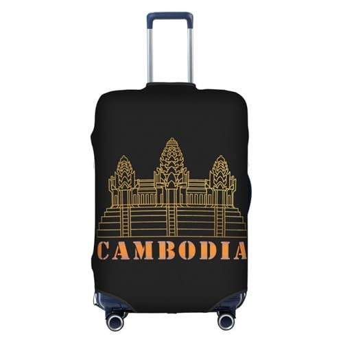 Travel Luggage Cover Cambodia Buddha Palace 5 Fashion Washable Baggage Suitcase Protector Fit For Luggage Small