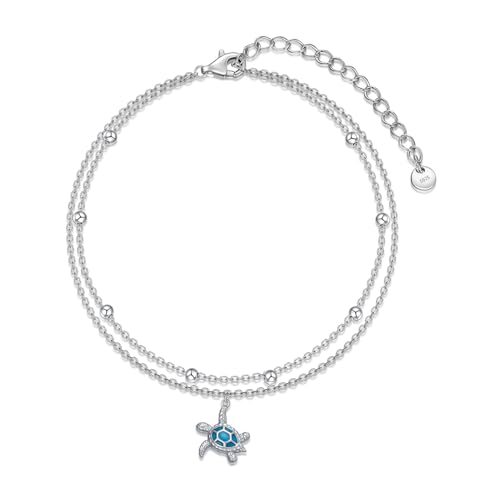 Image of Nature Style Bracelet for Women Charm Link Bracelet Adjustable Pineapple /Dragonfly /Butterfly /Daisy /Highland Cow Anklet Bracelet 925 Sterling Silver Anniversary Jewelry Birthday Gifts