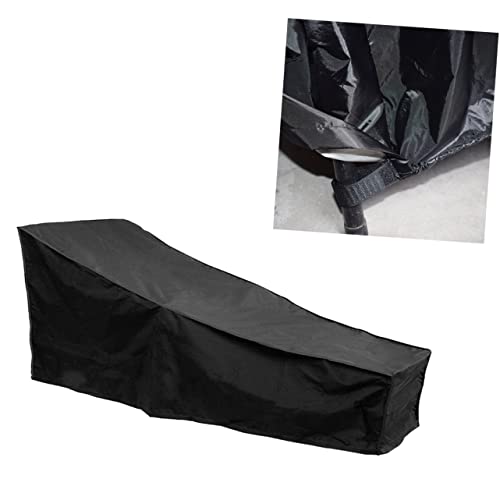 Hemoton 1Pc Deck Chair Cover Furniture for Outdoor Use Black Patio Chair Cover for Garden and Balcony Durable and Reliable Against Rain and Sun