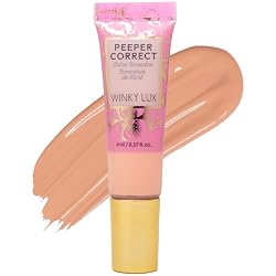 Winky Lux Peeper Correct Peach Color Corrector - Neutralizes Dark Areas, Tinted Creamy Color Corrector for Smooth & Even Complexion with Vitamin E & Hyaluronic Acid, Vegan & Cruelty Free