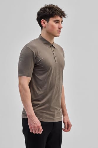 Image of SNITCH Light Brown Stitchless Polo T-Shirts