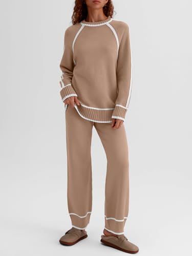 Image of LILLUSORY 2 Piece Knit Lounge Set Womens Matching Sweater Sets