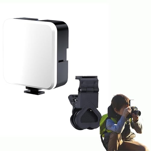 Image of Lights for Video Shooting, Video Light, Portable Camera Light with Clip, Adjustable Brightness and Color Temperature, Ideal for Video Shooting, Photography, Zoom Meetings, and Selfie Scenes