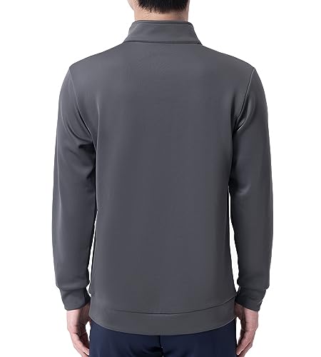 Image of DEVOROPA Boys 1 /4 Zip Pullover Jacket Fleece Lined Long Sleeve Kids Running Workout Tops Water Resistant Golf Thermal Shirts