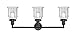 Innovations 205-BK-S-G182-LED 3 Light Vintage Dimmable LED Adjustable Bathroom Fixture, Matte Black