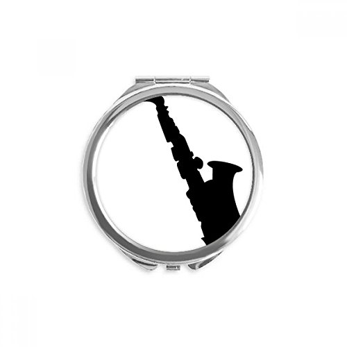 Miroir de poche saxo musique classique : miroir rond compact 2,6" idéal retouches maquillage