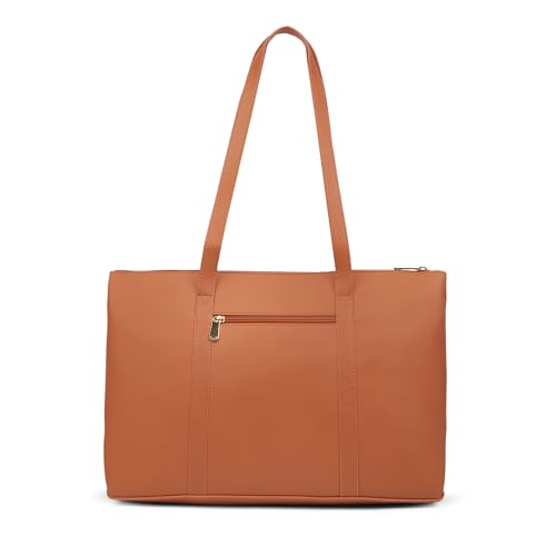 Image of Caprese Crystal 15.6-Inch Laptop Compatible Large Tote Bag for Women | Stylish, Durable, and Spacious with Multiple Compartment, Back Zipper Pocket for Work, Travel, and Everyday Use