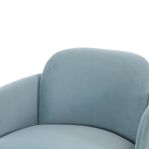 Sillón giratorio peluche azul menta miniatura 5