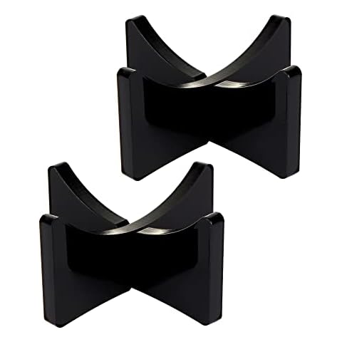 Yes!Fresh Acrylic Baseball Holders for Ball Memorabilia Display, Softball Display, Tennis Display Rack (1.97x1.1 inch, Black) Cover