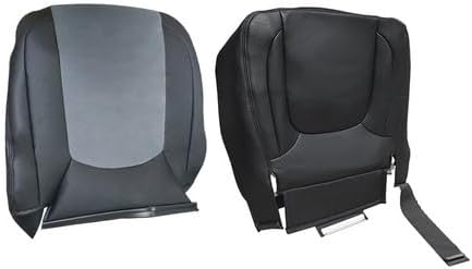 Black Leather Driver & Passenger Side Bottom & Top Lean Back Replacement Seat Cover Compatible with Dodge Ram 1500 2500 3500 Laramie 2004 2005