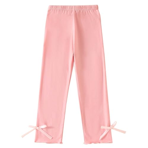 Girls' Athletic Leggings Kids Casual Yoga Workout Running Pants Toddler High Waist Stretchy Solid (Pink, 18-24 Months)