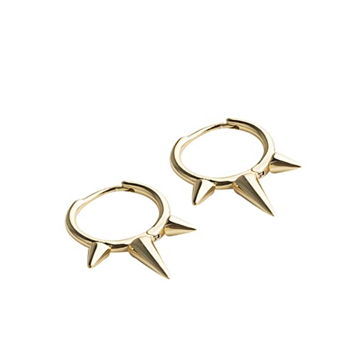 BOUDDA Steampunk 925 Sterling Silver Spike Hoop