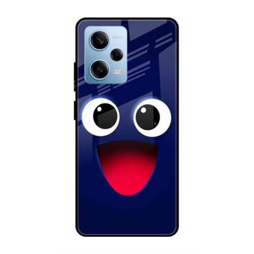 Image of SmashItUp Happy |Emoji Designer Printed TPU Metal Case Mobile Back Cover for Redmi Note 12 Pro 5G