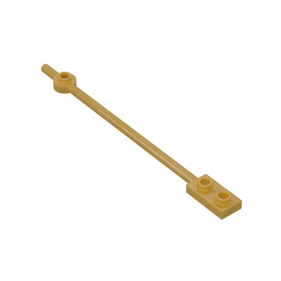 XYEIUGO GDS-1327 99784 Bar 1x12 with 1x2 Plate End, Pearl Gold, 50 PCS — image 1