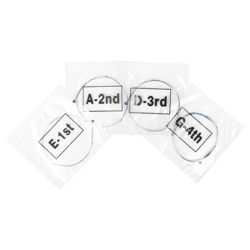 TOKIDNY 4 Stück Geigensaiten mit Metallkern Universelle Ersatzsaiten für Geige Klarer Klang Standardspannung Geeignet für Geigenspieler und Ersatzbedarf