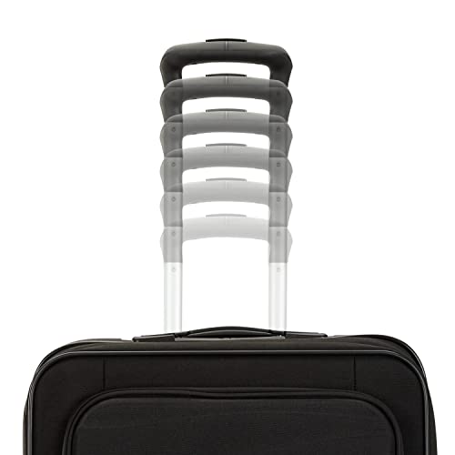 American Tourister Cascade Softside Expandable Luggage Wheels, Jet Black, 20-Inch Spinner #TOP1