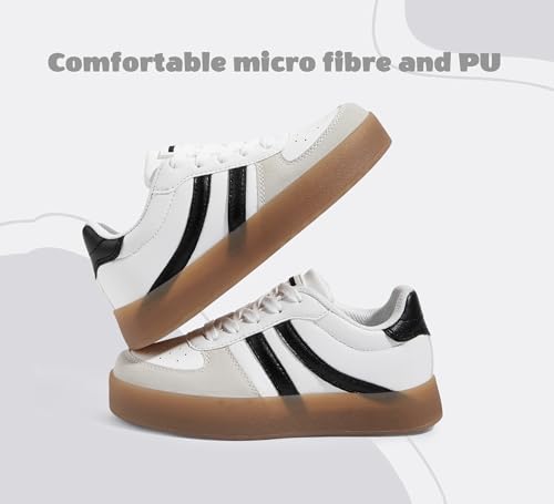 LUCKY STEP Unisex-Child Kid's Sneakers Lace Up School Fashion Platform Breathable Tennis Athletic Running Walking Shoes for Boys Girls2