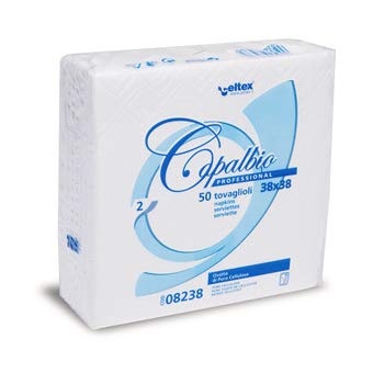 TOVAGLIOLO CARTA 38x38 2V BIANCO CAPALBIO Pz.50 Conf. 48