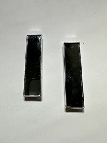 Contractors Wardrobe 2-Pack Mirror Wardrobe Door Handle - Chrome w/Mirror Insert - Stick On w/Tape